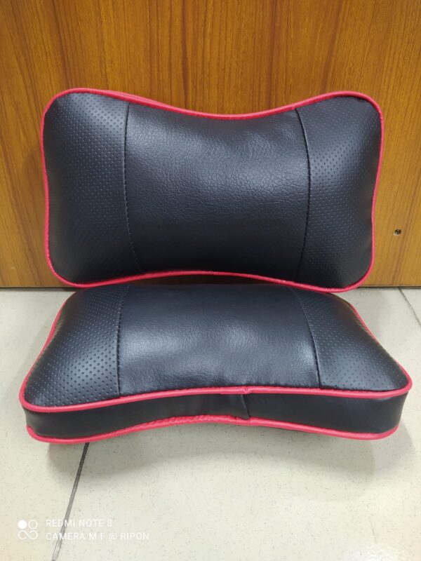 Neck Support Pillow Black Color And Red Border (2pcs)