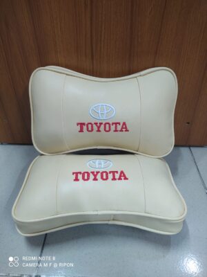 Neck Support Pillow Toyota Pearl White Color (2pcs)
