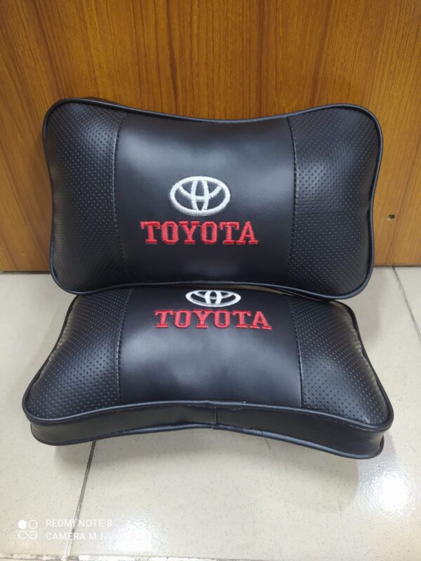 Neck Support Pillow Toyota Black Color (2pcs)