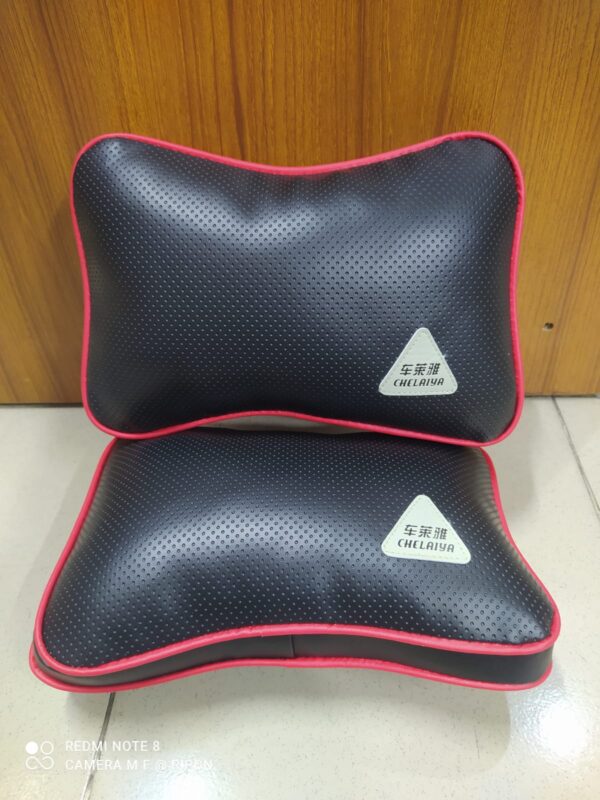Neck Support Pillow Chelaiya Black Color And Red Boder (2pcs)